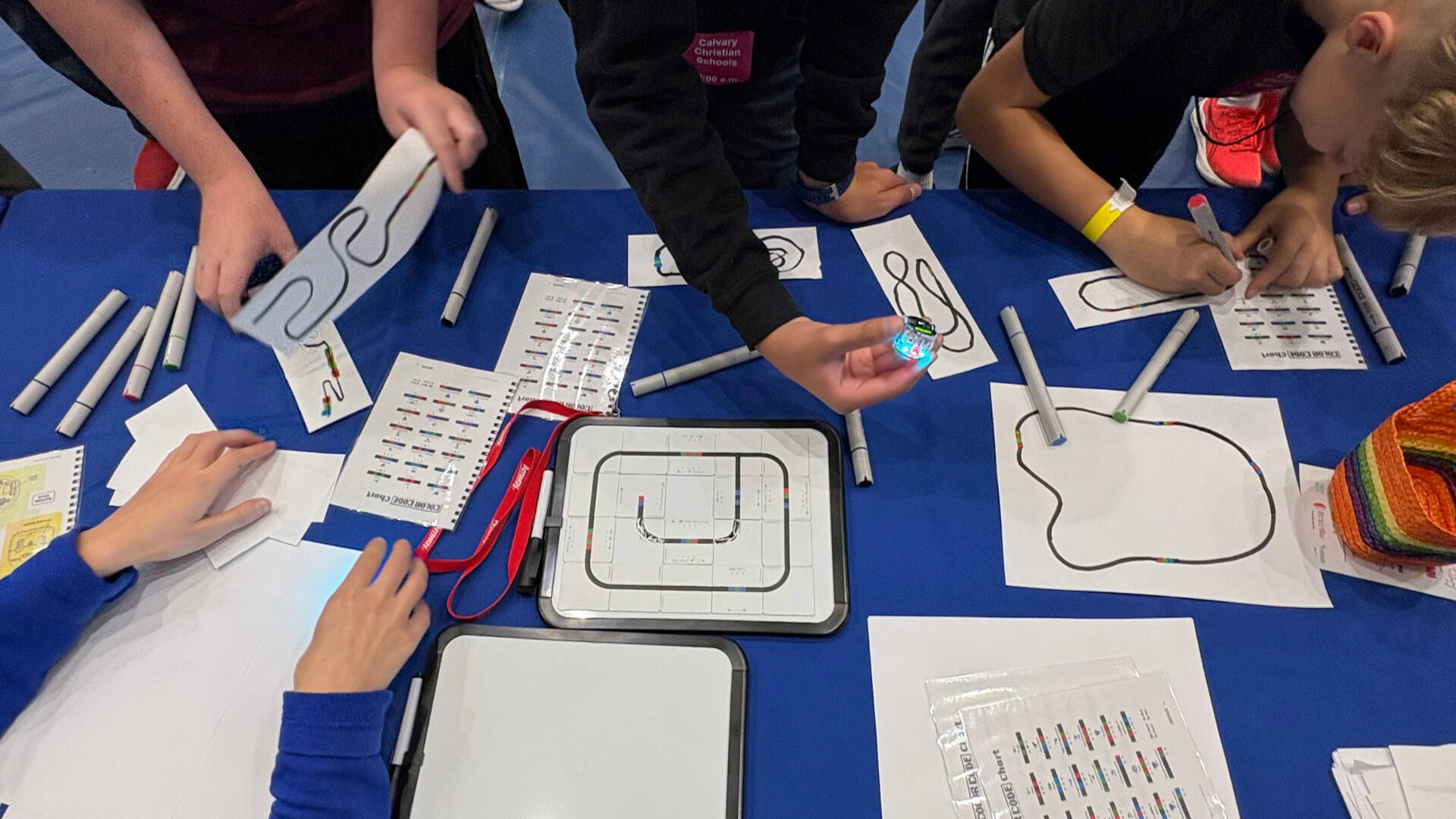Kids taking part in an activity with the College of Computing at TECH Week 2026